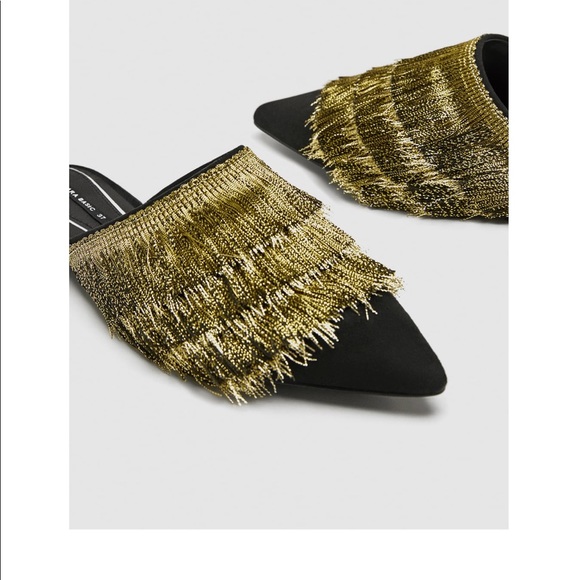 Zara Mules with Fringe NWT ready for Fall Sz: 36 - Picture 6 of 6
